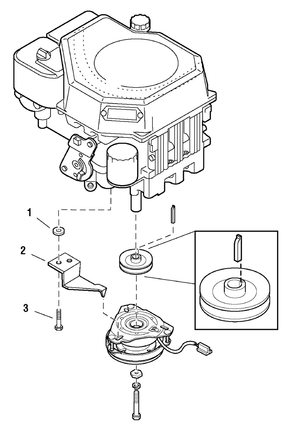 Pto Clutch Anchor Kit (1687195) Diagram and Parts List for 1687195  Briggs and Stratton Lawn Tractor Accessories